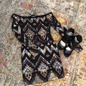 Express sequin body con dress